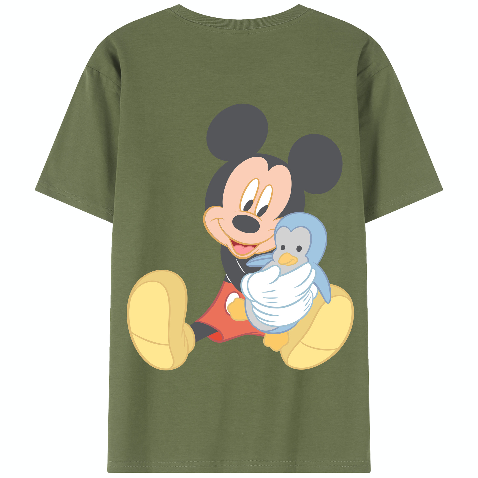 （画像用） ミッキーマウス Mickey Mouse 綿100％半袖Tシャツ（背面プリント）